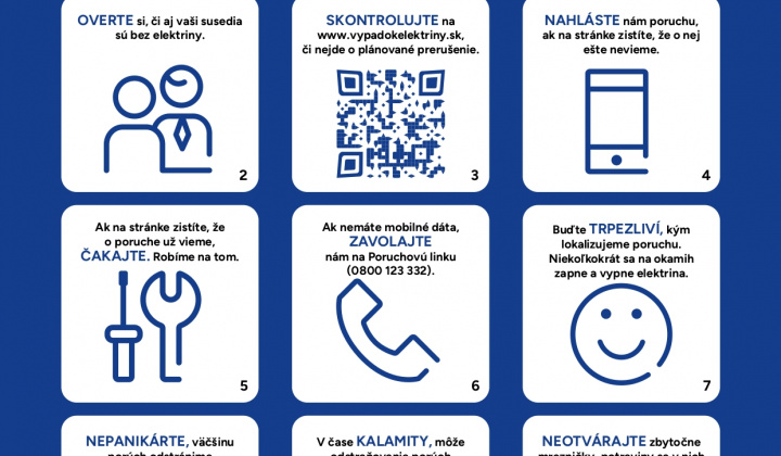 Fotka - Ako postupovať pri výpadku elektriny info VSD, a.s.